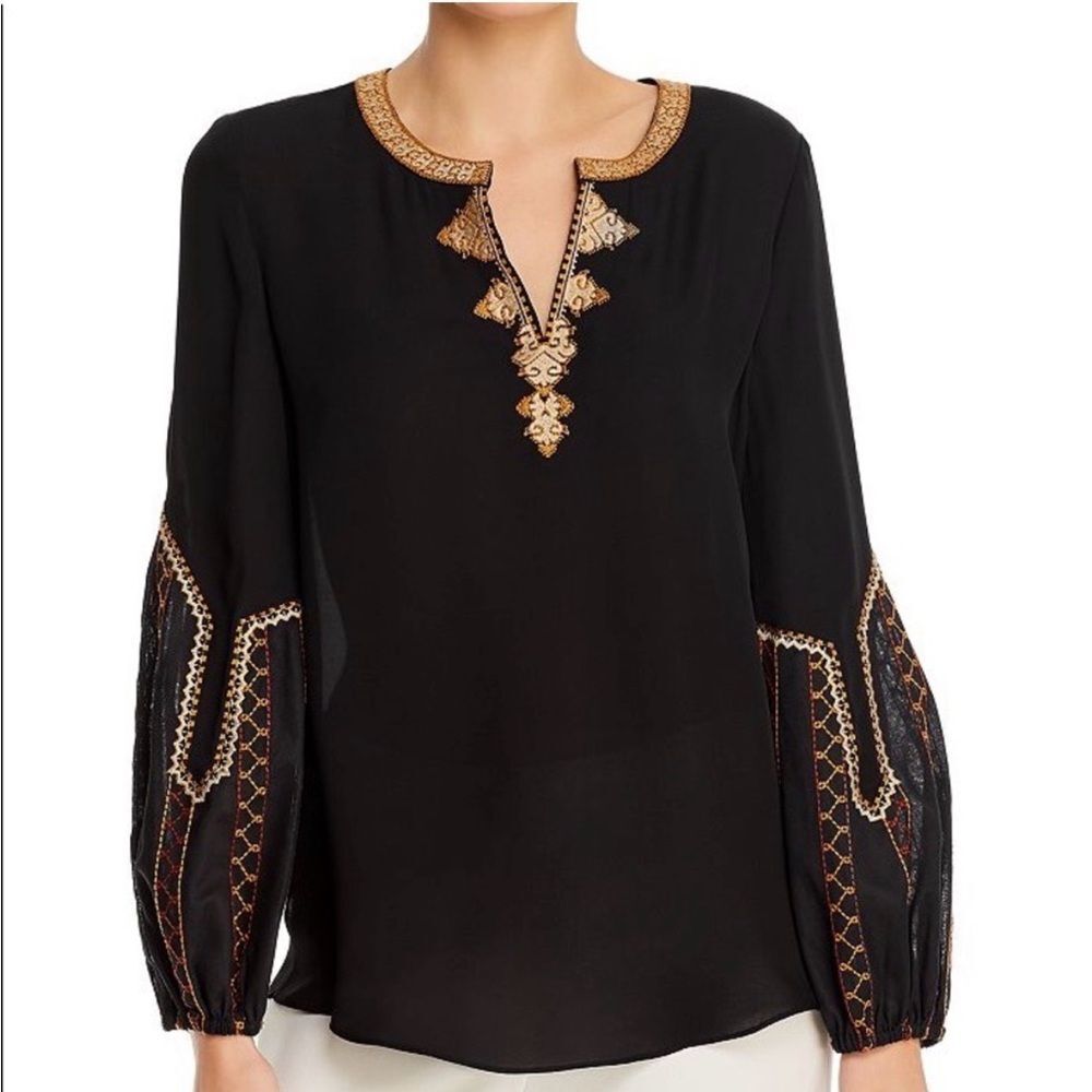 Kobi Halperin Yasmina Silk Embroidered Blouse